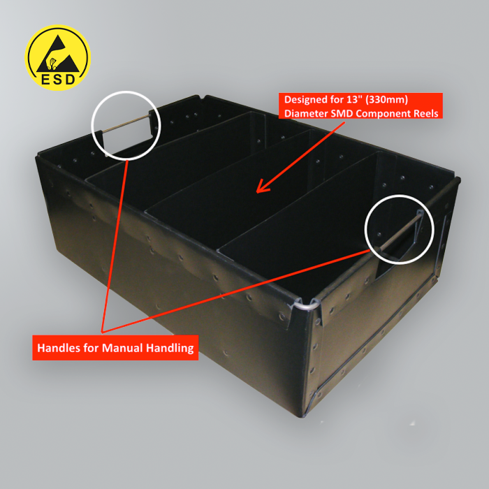 SMD 13" Component Reel Holder ESD - Labeled SMD 13" Component Reel Holder ESD - Labeled